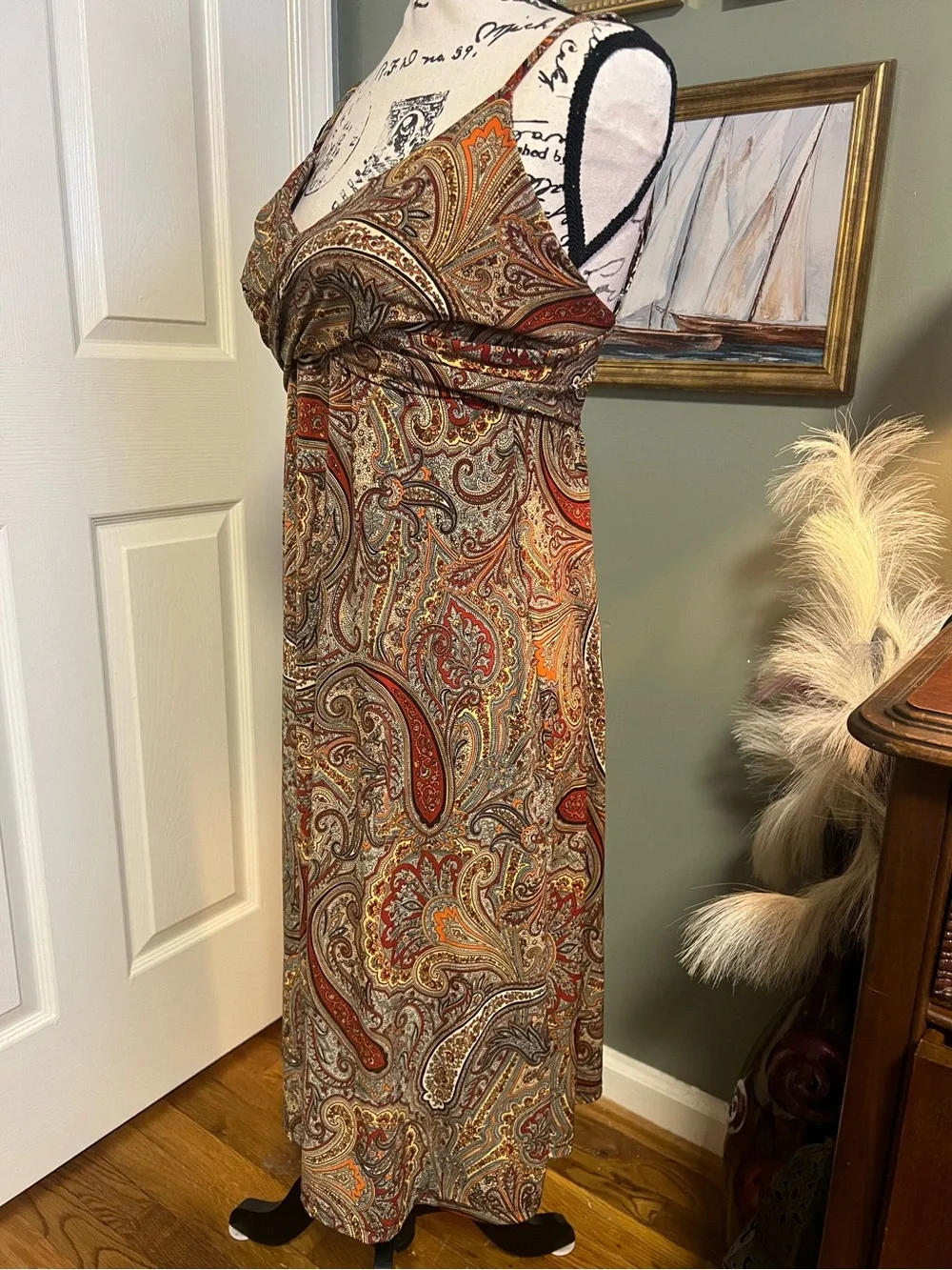 INC whimsy paisley dress